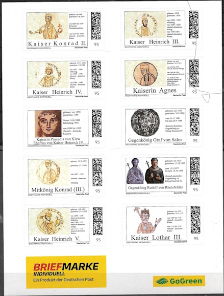 alle Briefmarken individuell 2025